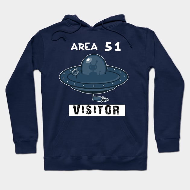 area 51 shirt visitor Hoodie by key_ro